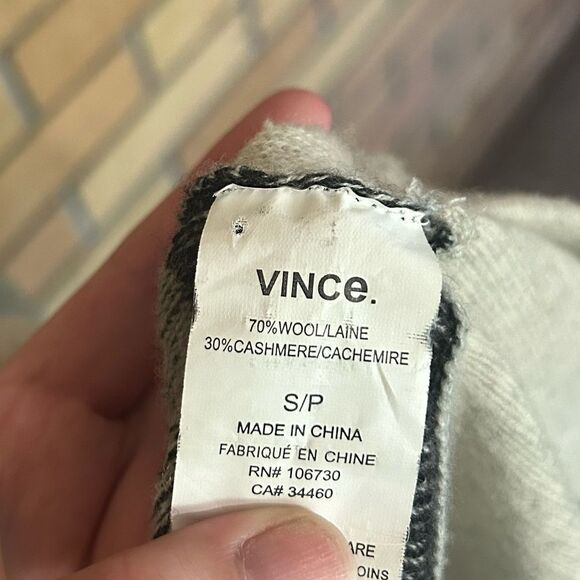 Vince Womens Long Sleeve Open Front Striped Wool Cashmere Cardigan Size Small - Picture 4 of 6